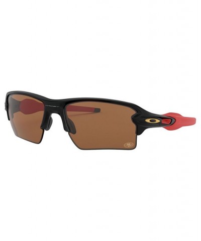 NFL Collection Sunglasses San Francisco 49ers OO9188 59 FLAK 2.0 XL SF MATTE BLACK/PRIZM TUNGSTEN $28.56 Unisex