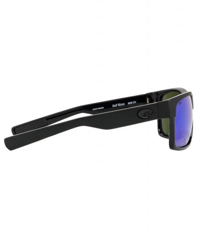 Polarized Sunglasses HALF MOON 60 BLACK/ BLUE MIRROR POLAR $70.98 Unisex