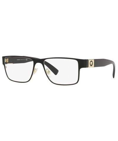 VE1274 Men's Rectangle Eyeglasses Matte Black/Gold-Tone $67.92 Mens
