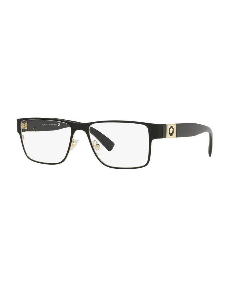 VE1274 Men's Rectangle Eyeglasses Matte Black/Gold-Tone $67.92 Mens