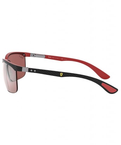 Men's Polarized Sunglasses RB8324M Scuderia Ferrari Collection 63 DK CARBON ON RUBBER RED FERRAR/PURPLE MIR SILVER POLAR $22....