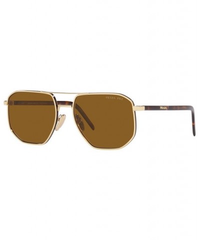 Men's Polarized Sunglasses 57 Pale Gold-Tone $71.54 Mens