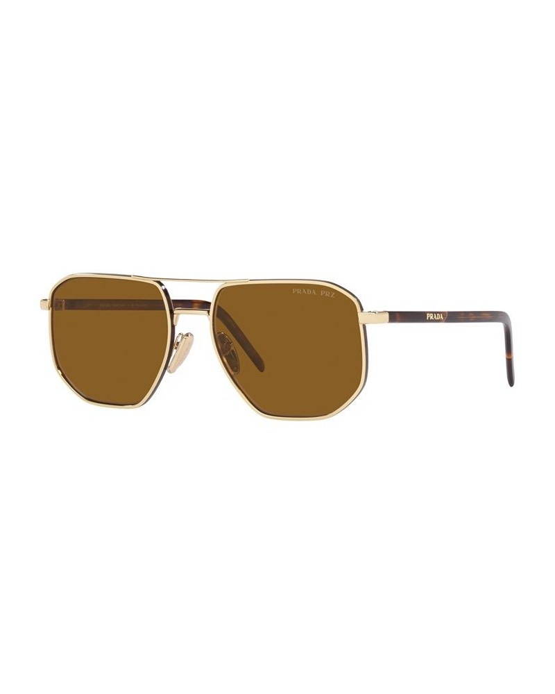 Men's Polarized Sunglasses 57 Pale Gold-Tone $71.54 Mens