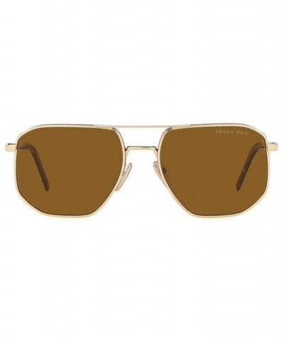 Men's Polarized Sunglasses 57 Pale Gold-Tone $71.54 Mens