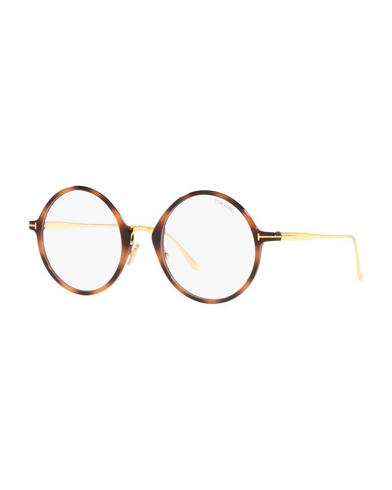 TR001335 Women's Round Eyeglasses Gold Tone Pink Shiny $74.25 Womens