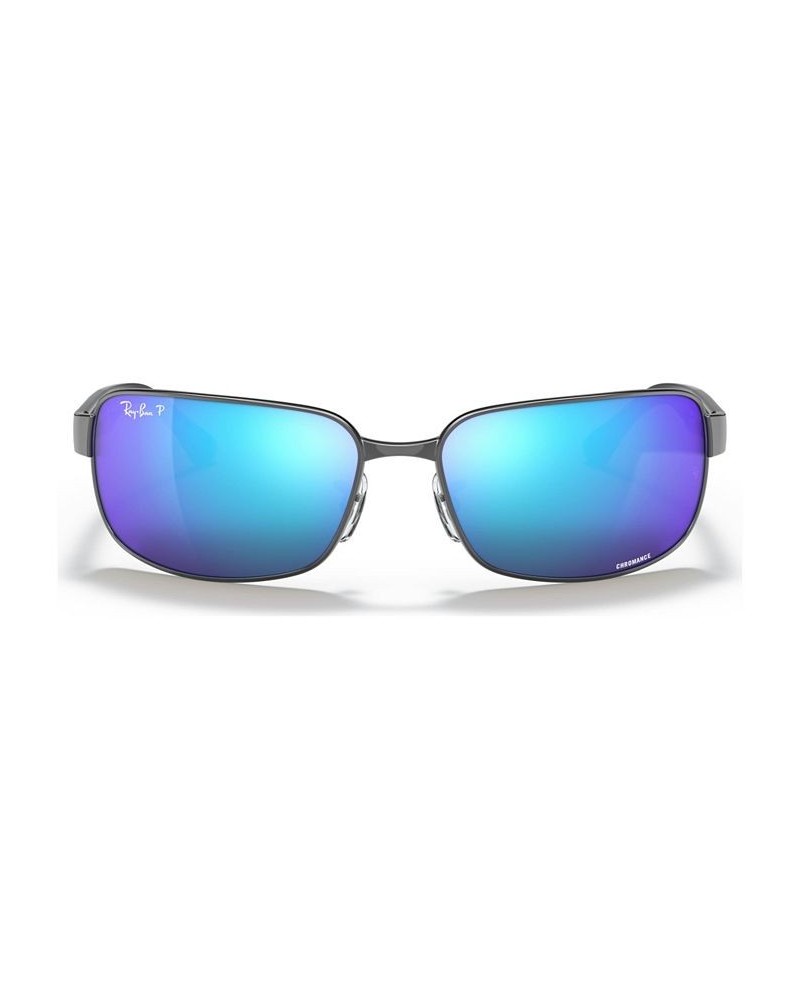 Polarized Sunglasses RB3566 CHROMANCE GUNMETAL/BLUE MIRROR POLAR $45.17 Unisex