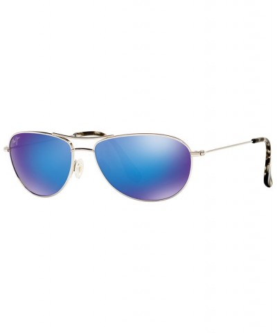 Baby Beach Polarized Sunglasses 245 SILVER SHINY/BLUE MIRROR POLAR $89.32 Unisex