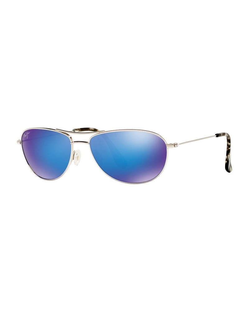 Baby Beach Polarized Sunglasses 245 SILVER SHINY/BLUE MIRROR POLAR $89.32 Unisex