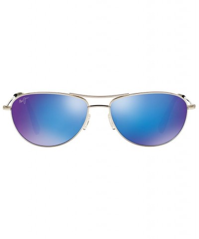 Baby Beach Polarized Sunglasses 245 SILVER SHINY/BLUE MIRROR POLAR $89.32 Unisex