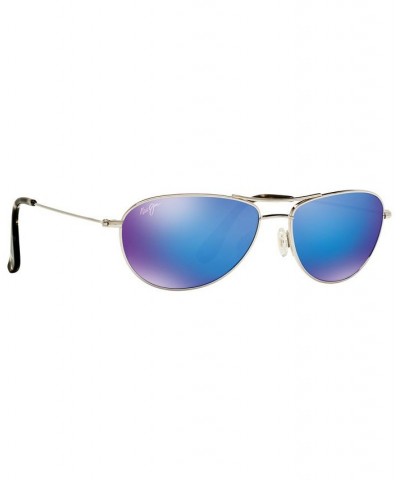 Baby Beach Polarized Sunglasses 245 SILVER SHINY/BLUE MIRROR POLAR $89.32 Unisex