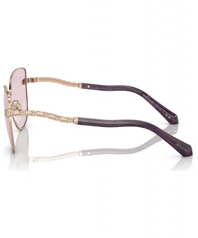 Women's Sunglasses BV6184B56-HP Pink Gold Tone $121.79 Womens