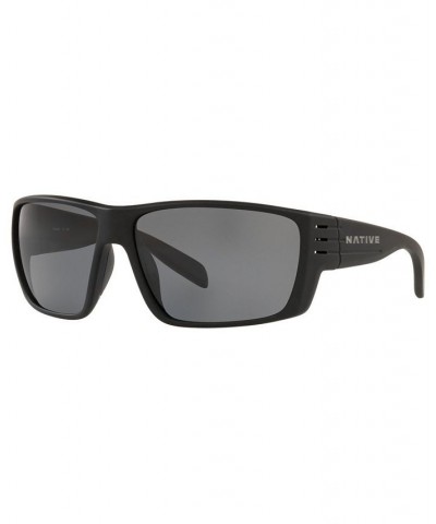 Native Men's Polarized Sunglasses XD9014 66 MATTE BLACK/GREY $7.08 Mens