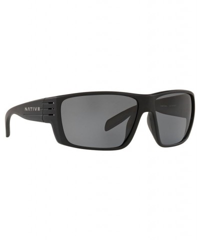 Native Men's Polarized Sunglasses XD9014 66 MATTE BLACK/GREY $7.08 Mens