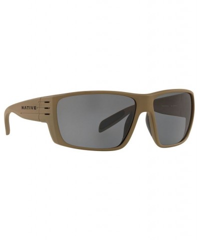 Native Men's Polarized Sunglasses XD9014 66 MATTE BLACK/GREY $7.08 Mens