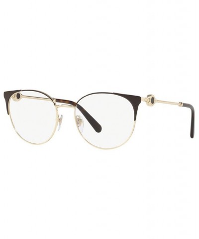BV2203 Women's Round Eyeglasses Brown/Pale Gold-Tone $100.32 Womens