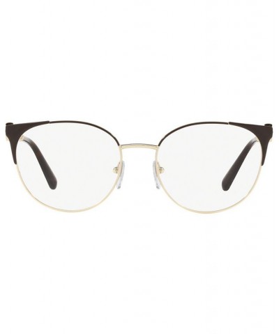 BV2203 Women's Round Eyeglasses Brown/Pale Gold-Tone $100.32 Womens