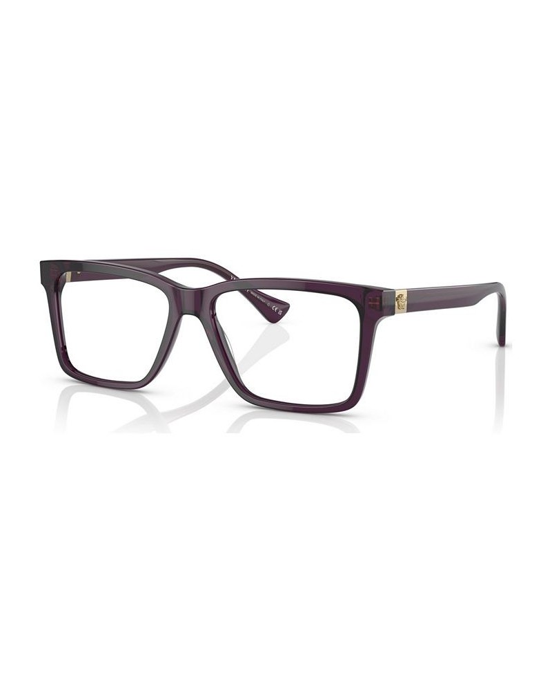 Men's Rectangle Eyeglasses VE332856-O Transparent Gray $74.24 Mens