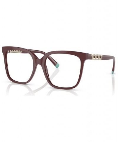 Women's Square Eyeglasses TF222752-O Solid Burgundy $114.60 Womens