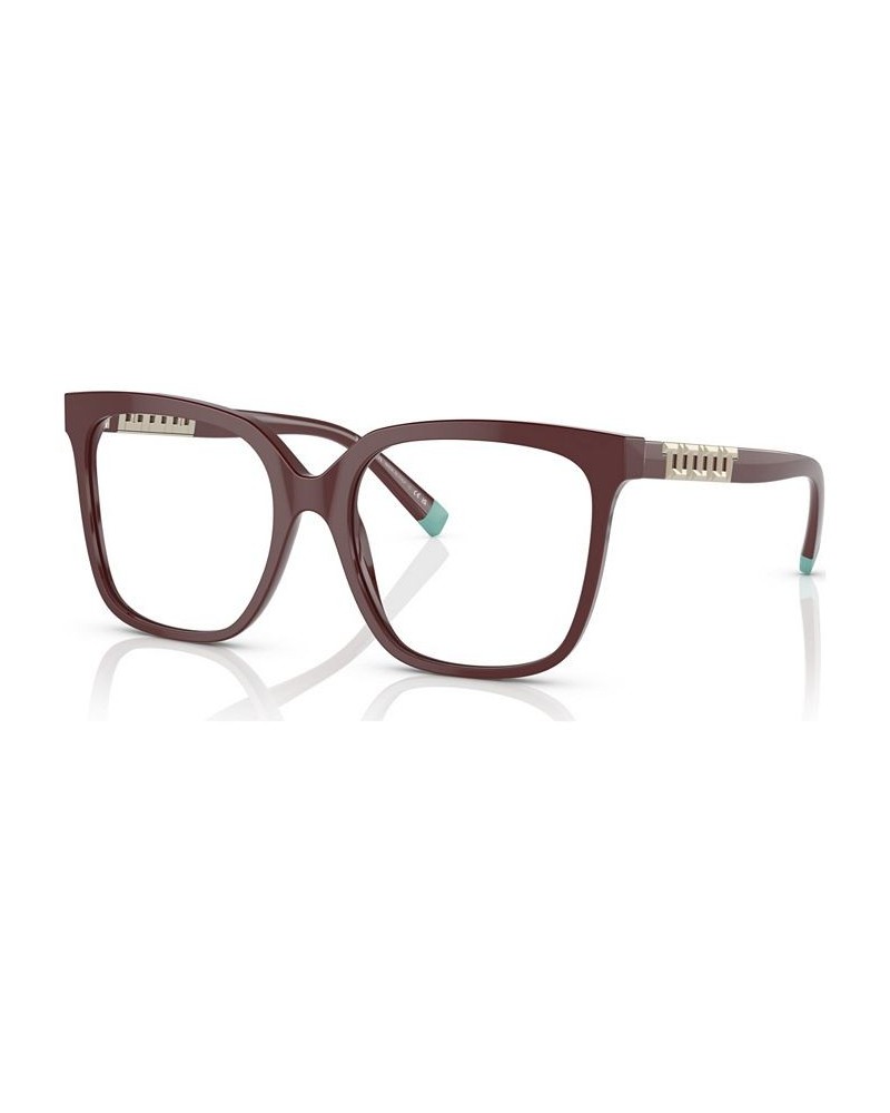 Women's Square Eyeglasses TF222752-O Solid Burgundy $114.60 Womens