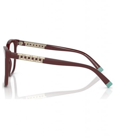 Women's Square Eyeglasses TF222752-O Solid Burgundy $114.60 Womens