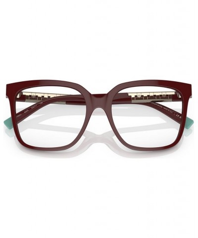 Women's Square Eyeglasses TF222752-O Solid Burgundy $114.60 Womens