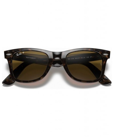 Polarized Sunglasses RB2140 ORIGINAL WAYFARER Black/Green $44.73 Unisex