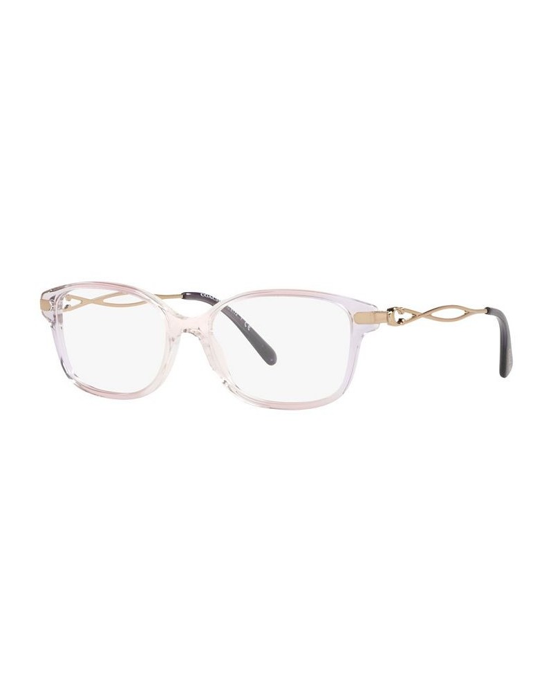 HC6172 Women's Rectangle Eyeglasses Gradient Transparent Violet $20.90 Womens