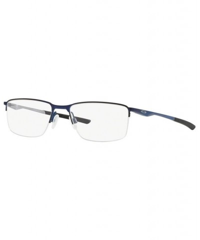 OX3218 Socket 5.5 Men's Rectangle Eyeglasses Dark Blue $25.48 Mens