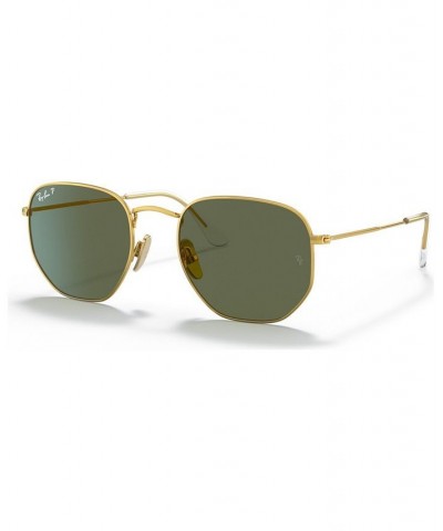Unisex Polarized Sunglasses RB8148 HEXAGONAL 51 Legend Gold-Tone $62.86 Unisex