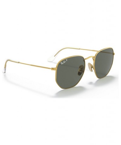 Unisex Polarized Sunglasses RB8148 HEXAGONAL 51 Legend Gold-Tone $62.86 Unisex