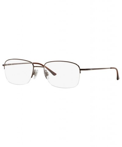 PH1001 Men's Square Eyeglasses Brown $71.10 Mens