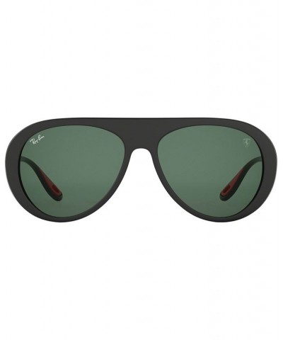 Men's Sunglasses RB4310M Scuderia Ferrari Collection 58 Black Matte - Green $59.50 Mens