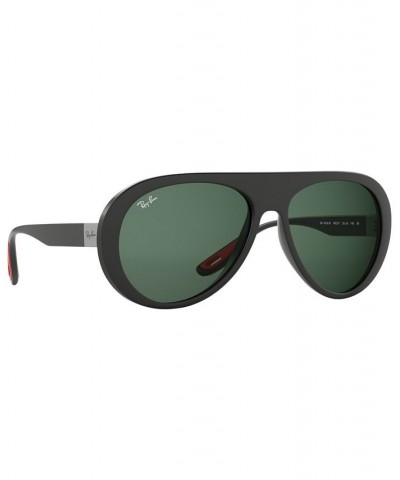 Men's Sunglasses RB4310M Scuderia Ferrari Collection 58 Black Matte - Green $59.50 Mens