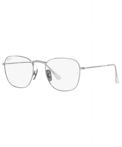 RX8157 Frank Titanium Optics Men's Square Eyeglasses Silver-Tone $124.20 Mens