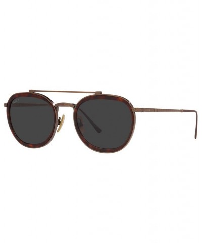 Unisex Polarized Sunglasses PO5008ST 51 Brown $151.25 Unisex