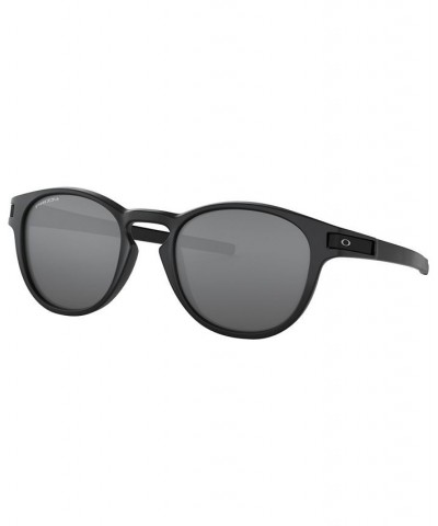 Men's Low Bridge Fit Sunglasses OO9349 Latch 53 Black $30.26 Mens