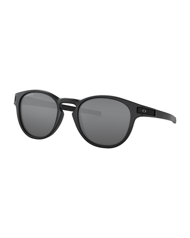 Men's Low Bridge Fit Sunglasses OO9349 Latch 53 Black $30.26 Mens