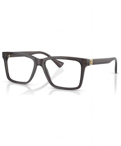 Men's Rectangle Eyeglasses VE332856-O Transparent Plum $74.24 Mens