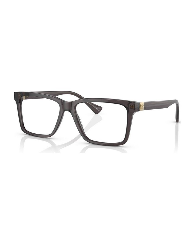 Men's Rectangle Eyeglasses VE332856-O Transparent Plum $74.24 Mens