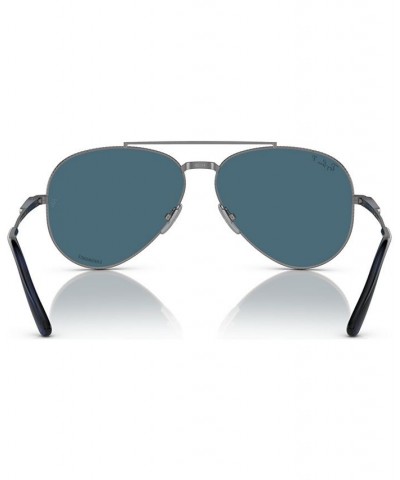 Unisex Polarized Sunglasses Aviator II Titanium 58 Gunmetal $51.04 Unisex