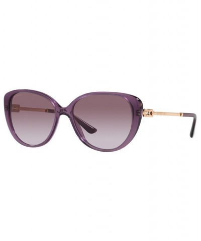 Women's Sunglasses BV8244 56 Transparent Amethyst $116.91 Womens