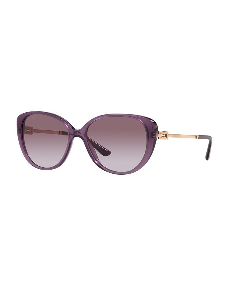 Women's Sunglasses BV8244 56 Transparent Amethyst $116.91 Womens