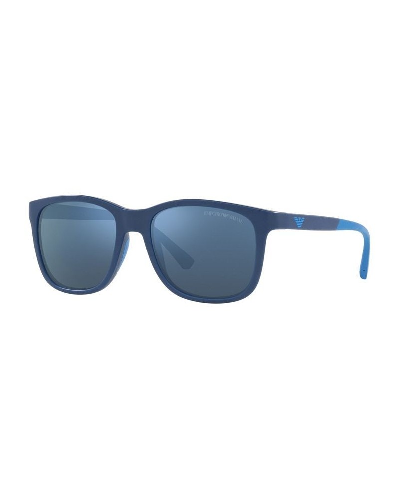 Men's Sunglasses EA4184 49 Matte Blue $20.64 Mens