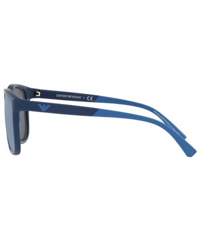 Men's Sunglasses EA4184 49 Matte Blue $20.64 Mens