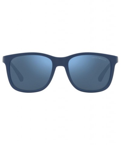 Men's Sunglasses EA4184 49 Matte Blue $20.64 Mens