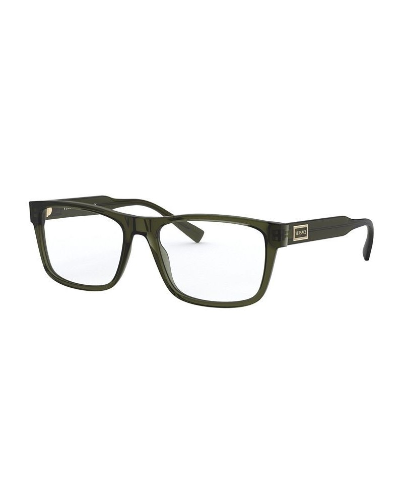 VE3277 Men's Pillow Eyeglasses Transparent Green $26.88 Mens