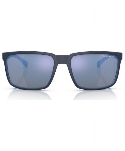 Unisex Polarized Sunglasses AN425158-ZP Matte Top Navy on Light Blue $26.32 Unisex