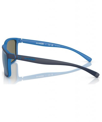 Unisex Polarized Sunglasses AN425158-ZP Matte Top Navy on Light Blue $26.32 Unisex