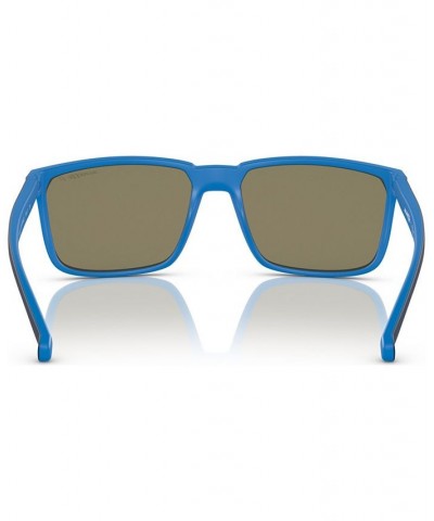 Unisex Polarized Sunglasses AN425158-ZP Matte Top Navy on Light Blue $26.32 Unisex