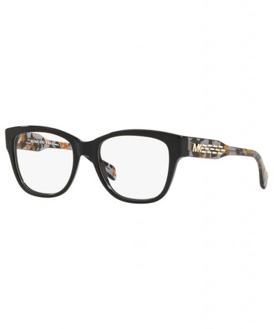 MK4059 Courmayeur Women's Square Eyeglasses Black $23.38 Womens